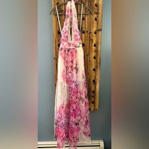 Just Cavalli floral half slip dress - halter neck tie